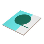 Carreau Téméraire Abstrait Cercle d'Art Turquoise Vert Bla (Côté)