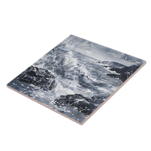 Carreau Tempête sur la côte galloise (Côté)