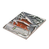 Carreau Temple de Zojoji dans la scène d'hiver de Tsuchiya (Côté)