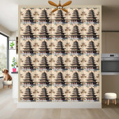 Carreau Temple floral d'inspiration asiatique Chinoiserie 