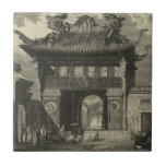 Carreau Temple impérial asiatique en noir et blanc<br><div class="desc">Les visiteurs se rassemblent devant ce temple impérial asiatique,  prêt à entrer. L'étonnante impression est faite en noir et blanc,  donnant à l'ensemble un aspect ancien qui imite le temps qu'elle représente. Mettez ceci sur votre mur aujourd'hui et profitez !</div>