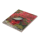 Carreau Temple japonais de jardin et feuilles d'automne (Côté)