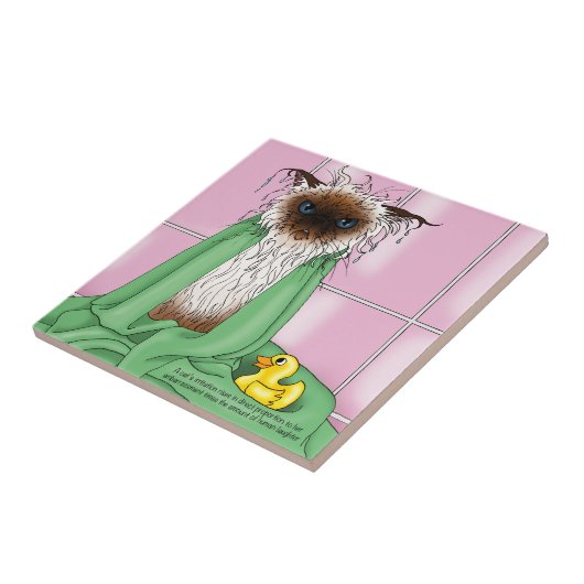 Carreau Temps de bain Siamese Chat (Côté)