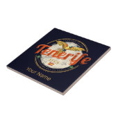 Carreau Tenerife et Parrot Canaries Espagne Vintage (Côté)