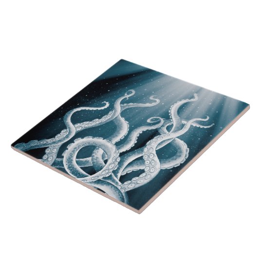 Carreau Tentacles Galaxy Blue Moon Rays (Côté)