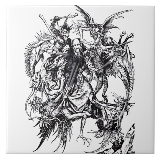 Carreau Tentation de Saint Antoine le Grand (Devant)