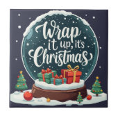 Carreau Terminer C’est Noël Snow Globe Design (Devant)