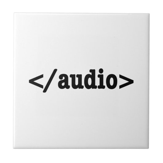 Carreau Terminer le code HTML5 audio (Devant)