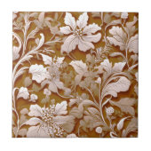 Carreau Terracotta Burnt Orange Boho botanique moderne (Devant)