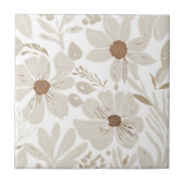 Carreau Terracotta Fleur sauvage Rustic Boho Décor Printem (Devant)