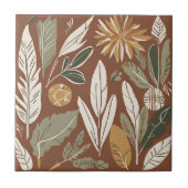 Carreau Terracotta Fleur sauvage Rustic Boho Décor Printem (Devant)