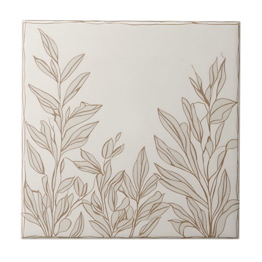 Carreau Terracotta Fleur sauvage Rustic Boho Décor Printem (Devant)