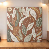 Carreau Terracotta Fleur sauvage Rustic Boho Décor Printem