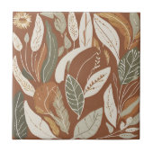 Carreau Terracotta Fleur sauvage Rustic Boho Décor Printem (Devant)