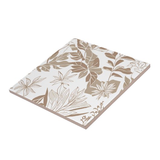 Carreau Terracotta Fleur sauvage Rustic Boho Décor Printem (Côté)