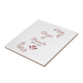 Carreau Terracotta noir rustique espagnol mariage couple f (Côté)