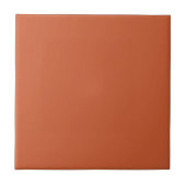Carreau Terracotta Orange Solide Couleur Chaleureuse & Con (Devant)