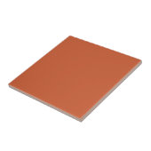 Carreau Terracotta Orange Solide Couleur Chaleureuse & Con (Côté)