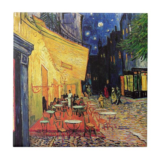 Carreau Terrasse de café de Van Gogh la nuit (Devant)