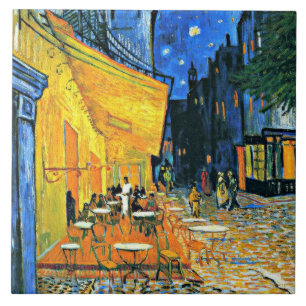 Carreau Terrasse du Café, peinture d'art fin par Vincent v