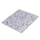 Carreau Terrazzo Bleu Blanc Minimal Pierre moderne (Côté)