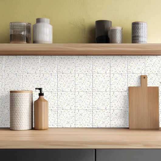 Carreau Terrazzo Gris Jaune Moderne
