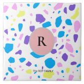 Carreau TERRAZZO MONOGRAM FAMILLE NOM CUSTOM Carrelage en (Devant)