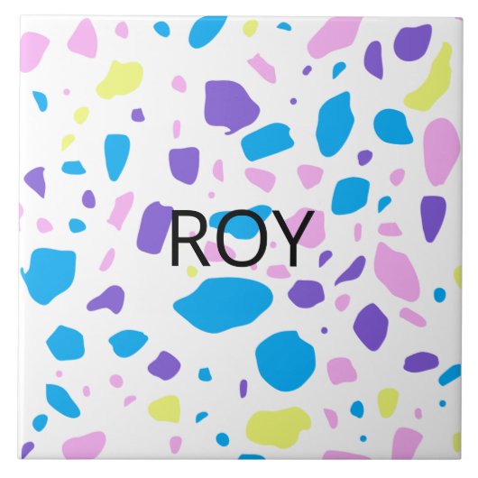 Carreau Terrazzo motif personnalisable (Devant)
