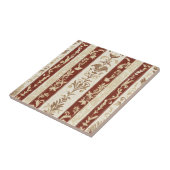 Carreau Terre cuite Toile de pays français Fleur Stripte (Côté)