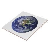 Carreau Terre de l'espace, marbre bleu par la NASA (Côté)