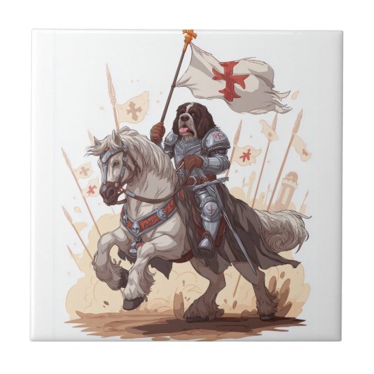Carreau Terre-Neuve chevaleresque - Armure royale pour chi (Devant)
