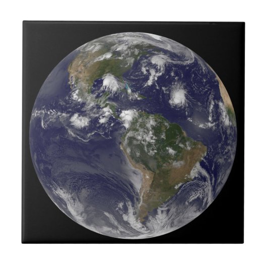 Carreau Terre Pleine Montrant Les Tempêtes Tropicales Dans (Devant)