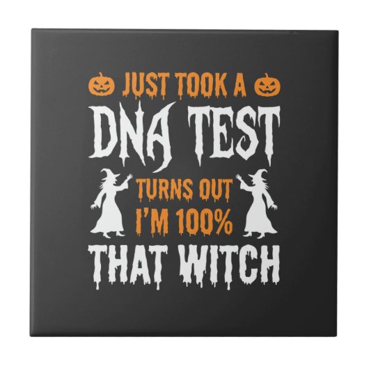 Carreau Test ADN Sorcière Drôle d'Halloween Graphique (Devant)