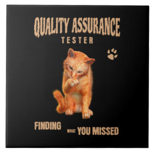 Carreau Testeur QA Humour de chat
