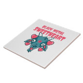 Carreau tête de chèvre mignonne baphomet (Côté)