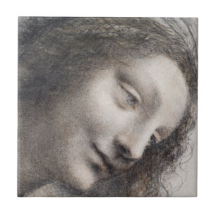 Carreau Tête de la Vierge, esquisse de Léonard de Vinci, A