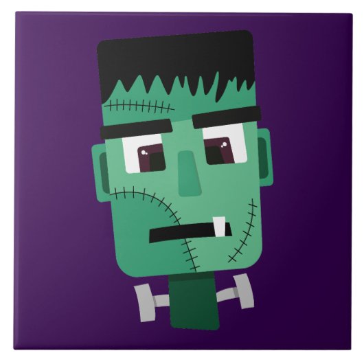 Carreau Tête de monstre de Frankenstein (Devant)