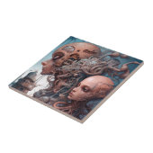 Carreau Têtes biomécaniques Surreal Sci-Fi Art (Côté)