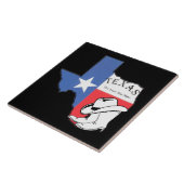 Carreau Texas : Drapeau et silhouette du Texas (Côté)
