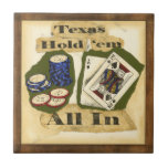 Carreau Texas Hold 'Em main avec le roi et l'as<br><div class="desc">On vous a donné une assez bonne main quand un As et un Roi sont vos cartes de trou ! Profitez de cette peinture d'une Texas Hold'em main et des puces de poker. Allez-y et achetez cette pièce dès aujourd'hui !</div>