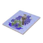 Carreau Texas State Mockingbird & Bluebonnet Flower (Côté)