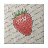Carreau Texte de fond élégant et scriptueux Fraise (Devant)