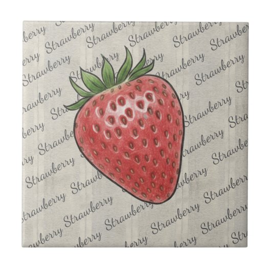 Carreau Texte de fond élégant et scriptueux Fraise (Devant)