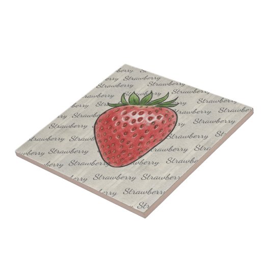 Carreau Texte de fond élégant et scriptueux Fraise (Côté)