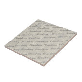 Carreau Texte de script élégant moderne dans un motif fumé (Côté)