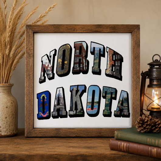 Carreau Texte d'image du Dakota du Nord