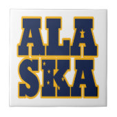 Carreau Texte du drapeau de l'État de l'Alaska (Devant)