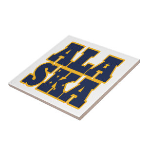Carreau Texte du drapeau de l'État de l'Alaska