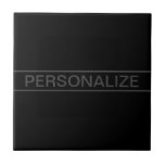 Carreau Texte personnalisable | Gras moderne noir et gris<br><div class="desc">Un look contemporain audacieux.</div>