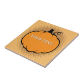 Carreau Texte personnalisé du dessin Citrouille de saison (Côté)